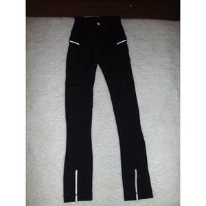 Lululemon 2 Black Reflective tights HR 7/8  luxtreme